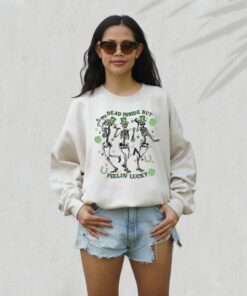 Dead Inside But Feeling Lucky Clover Womens Sweatshirt 1