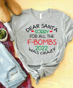 Dear Santa Sorry For All The F bombs 2022 Was Crazy New Years Shirt 1