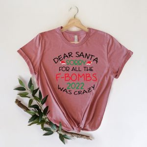 Dear Santa Sorry For All The F bombs 2022 Was Crazy New Years Shirt 3