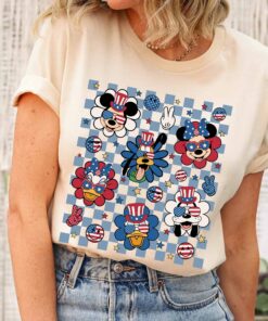 Disney 4th Of July Independence Retro Mickey And Friends Shirt 2