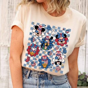 Disney 4th Of July Independence Retro Mickey And Friends Shirt 2