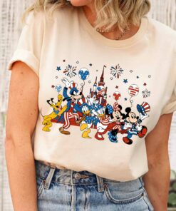 Disney 4th Of July Mickey And Friends Balloons USA Flag Shirt 2 Disney 4th Of July Mickey And Friends Balloons USA Flag Shirt 3