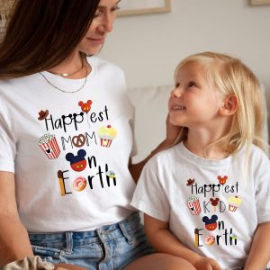 Disney Happiest Mom Dad And Kid Disneyworld T Shirt 1