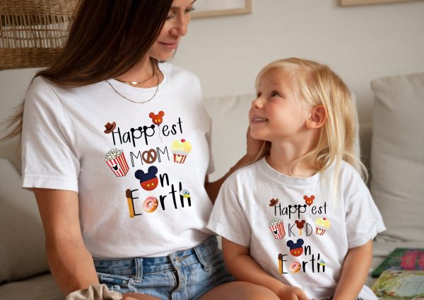 Disney Happiest Mom Dad And Kid Disneyworld T Shirt