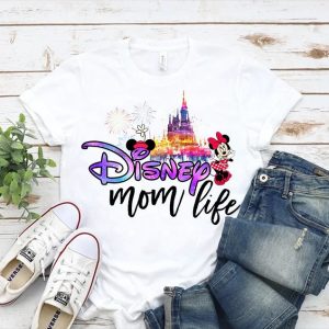 Disney Mom Life Castle Watercolor Mothers Day Shirt 2