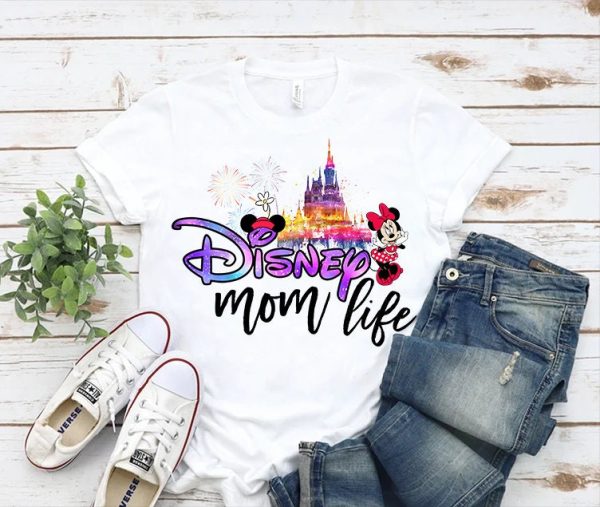 Disney Mom Life Castle Watercolor Mother’s Day Shirt