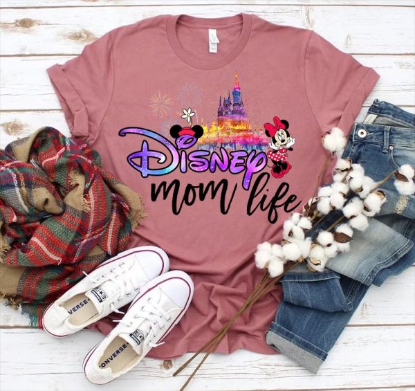 Disney Mom Life Castle Watercolor Mother’s Day Shirt