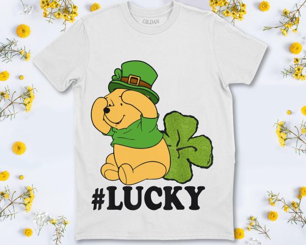 Disney Pooh Winnie The Lucky Shamrock St. Patrick’s Day T Shirt