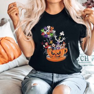 Disney Pumpkin Teacup Halloween Balloon Mickey And Friends Shirt