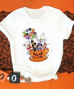 Disney Pumpkin Teacup Halloween Balloon Mickey And Friends Shirt 2 Disney Pumpkin Teacup Halloween Balloon Mickey And Friends Shirt 3