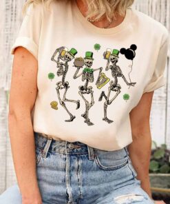 Disney Skeleton St Patricks Day Dancing Shirt 1