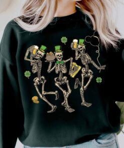 Disney Skeleton St Patrick's Day Dancing Shirt 1 Disney Skeleton St Patricks Day Dancing Shirt 2