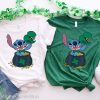 Disney Stitch Shamrock Disneyworld Family St Patricks Day Shirt