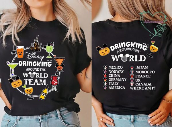 Drinking Around The World Halloween Disneyworld Shirt