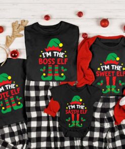 Elf Funny Matching Family Christmas Im The Sassy T Shirt 1