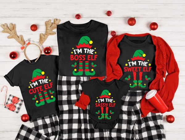 Elf Funny Matching Family Christmas I’m The Sassy T Shirt