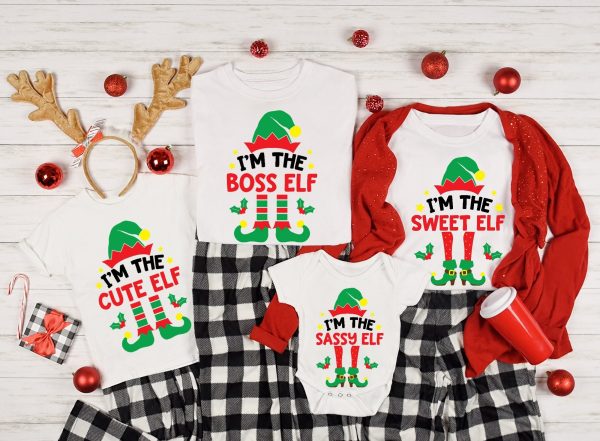 Elf Funny Matching Family Christmas I’m The Sassy T Shirt