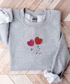 Embroidered Valentine's Day Love Sweatshirt Shirt 2 Embroidered Valentines Day Love Sweatshirt Shirt 3