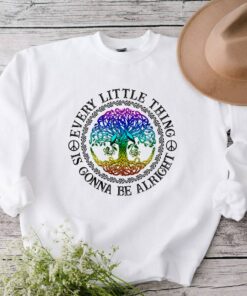 Every Little Thing Is Gonna Be Alright Hippie Tree Shirt 1