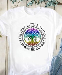 Every Little Thing Is Gonna Be Alright Hippie Tree Shirt 2