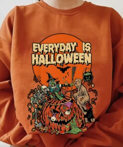 Everyday Is Halloween Spooky Horror Pumpkin Sweatshirt Shirt 1 Everyday Is Halloween Spooky Horror Pumpkin Sweatshirt Shirt 2