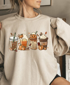 Fall Coffee Lover Halloween Pumpkin Spice Thanksgiving Shirt 1