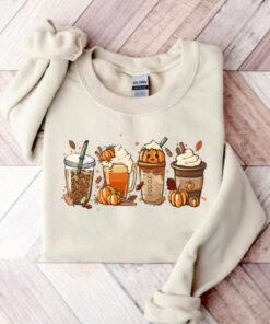Fall Coffee Lover Halloween Pumpkin Spice Thanksgiving Shirt 2