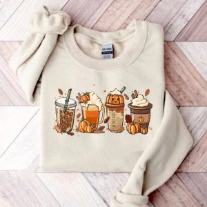 Fall Coffee Lover Halloween Pumpkin Spice Thanksgiving Shirt 2