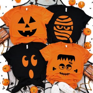 Family Halloween Pumpkin Face T Shirt