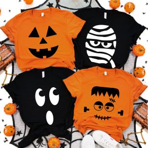 Family Halloween Pumpkin Face T Shirt