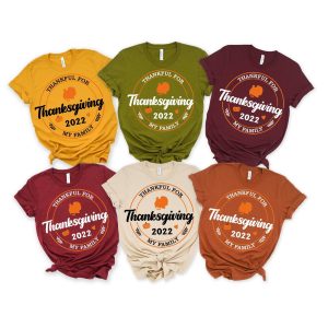 Family Thanksgiving 2022 Autumn Turkey Day Shirt