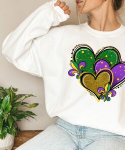 Fat Tuesday Mardi Gras Heart Louisiana Saints New Orleans Shirt 1