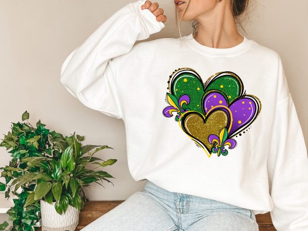 Fat Tuesday Mardi Gras Heart Louisiana Saints New Orleans Shirt