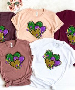 Fat Tuesday Mardi Gras Heart Louisiana Saints New Orleans Shirt 2