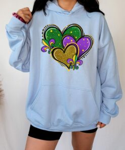 Fat Tuesday Mardi Gras Heart Louisiana Saints New Orleans Shirt 3