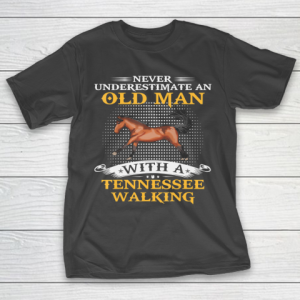 Father gift shirt Mens Never Underestimate An Old Man With A Tennessee Walking Gift T Shirt T-Shirt