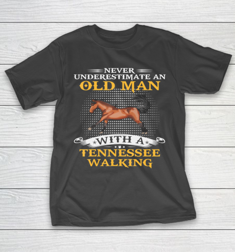 Father gift shirt Mens Never Underestimate An Old Man With A Tennessee Walking Gift T Shirt T-Shirt