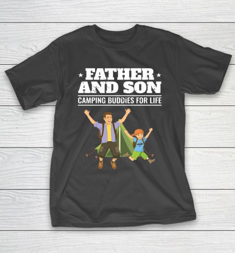 Father’s Day Funny Gift Ideas Apparel  Camping Father and Son Dad Father T Shirt T-Shirt