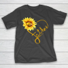 Father’s Day Funny Gift Ideas Apparel  Father Sunflower Heart Symbol Matching Family T Shirt T-Shirt