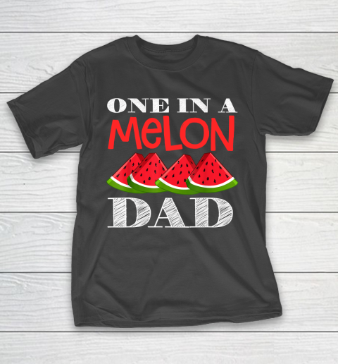 Father’s Day Funny Gift Ideas Apparel  Mens One in a Melon Dad Mom Watermelon Matching Family T Shi T-Shirt