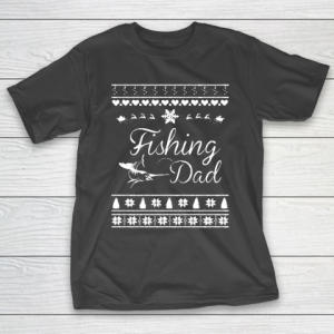 Father’s Day Funny Gift Ideas Apparel  Merry Christmas Fishing Dad T Shirt T-Shirt