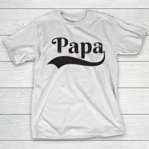 Father’s Day Funny Gift Ideas Apparel  Papa Baseball Font Dad Father T-Shirt