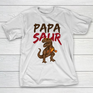 Father’s Day Funny Gift Ideas Apparel  Papasaur Dad Father T-Shirt