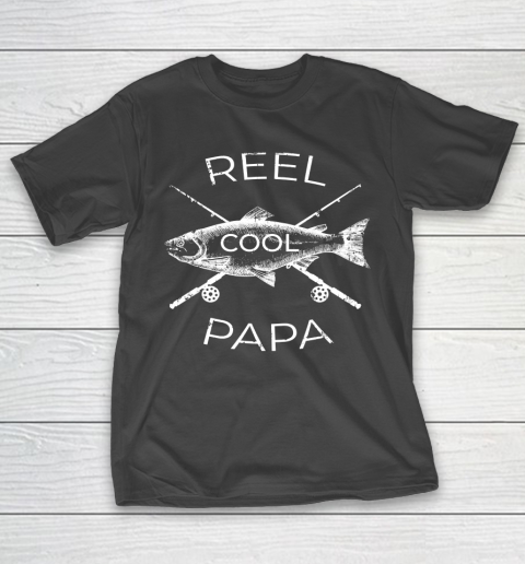 Father’s Day Funny Gift Ideas Apparel  Reel Cool Papa Dad Father T Shirt T-Shirt
