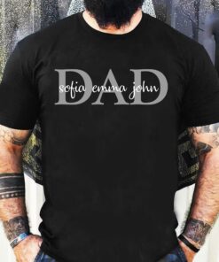 Fathers Day Shirt From Daughter Custom Dad With Kids Names Personalized 1