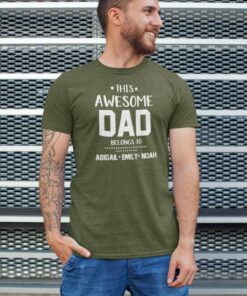 Fathers Day Shirt From Daughter This Awesome Dad Personalized 1