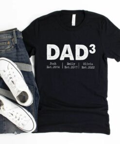 Fathers Day Shirts From Daughter Personalized Dad Daddy With Kids Name T Shirt 1