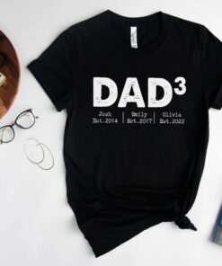 Fathers Day Shirts From Daughter Personalized Dad Daddy With Kids Name T Shirt 2