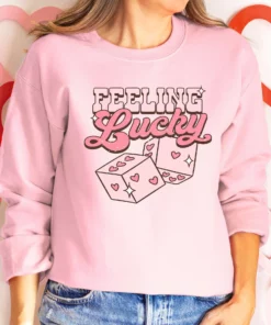 Feeling Lucky Valentines Day Sweatshirt Shirt 1