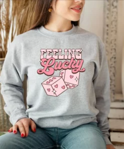 Feeling Lucky Valentines Day Sweatshirt Shirt 5